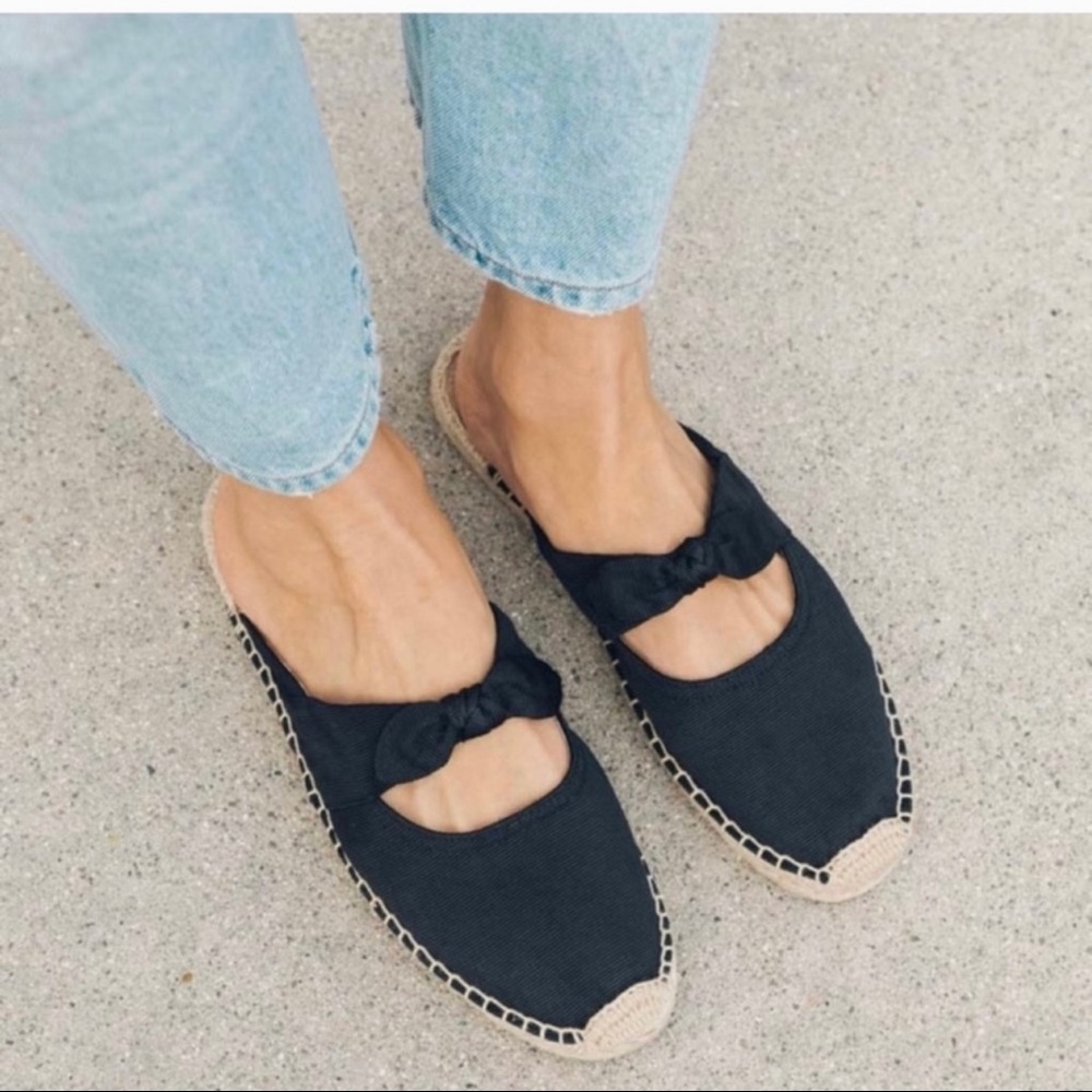 Soludos Alma Espadrille Mule in Black Size US 8.5